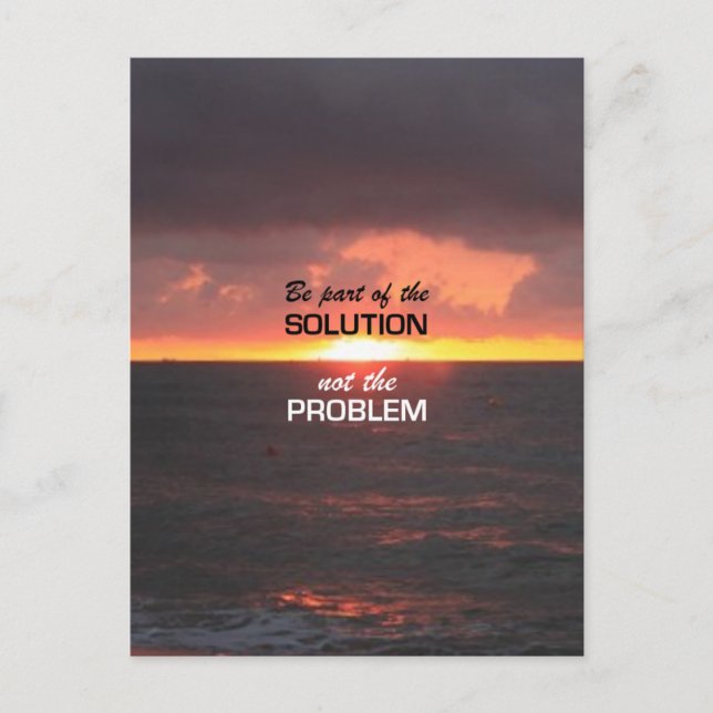 Be Part of the Solution Postcard (Front)