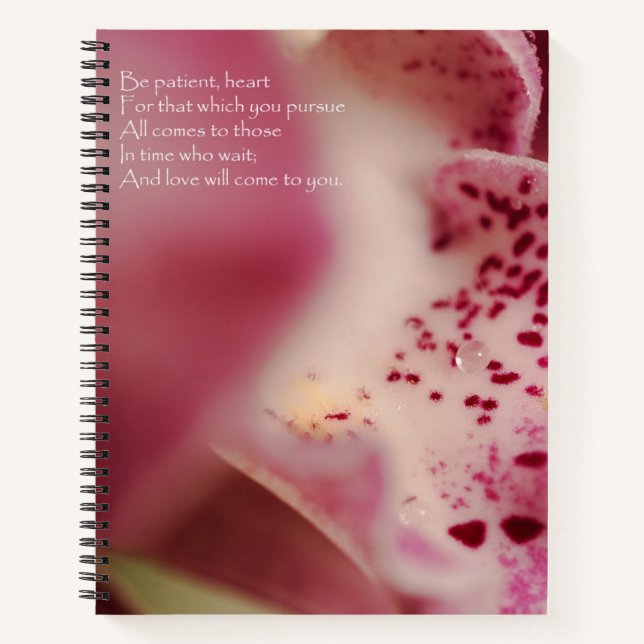 Be Patient Heart - Orchids Notebook (Front)