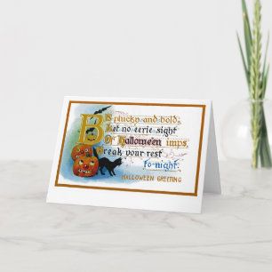 Be Plucky and Bold at Halloween Card