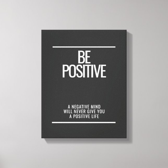 Be Positive Canvas Print – Modern Wall art (Front)
