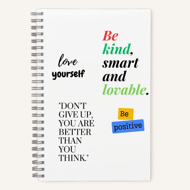 Be positive notebook (Front)