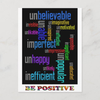 Be Positive Postcard