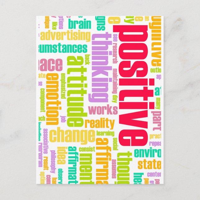 Be Positive! Stay Positive! Postcard (Front)