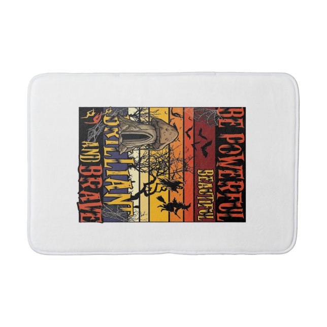 Be Powerful Beautiful Brilliant Halloween Mushroom Bath Mat (Front)