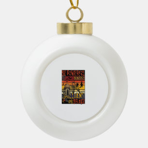 Be Powerful Beautiful Brilliant Halloween Mushroom Ceramic Ball Christmas Ornament