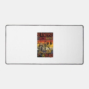 Be Powerful Beautiful Brilliant Halloween Mushroom Desk Mat