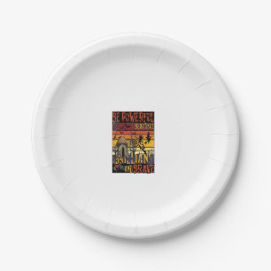 Be Powerful Beautiful Brilliant Halloween Mushroom Paper Plate