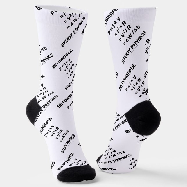 Be Powerful Power Equations Study Physics Socks (Angled)