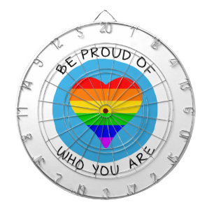 Be proud of who you are LGBT Dartboard