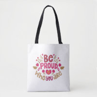 Be Proud of Who You Are – Positive Floral Typograp