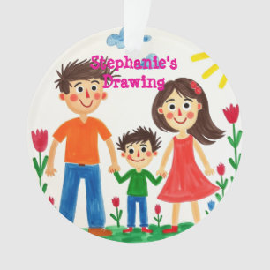 Be proud of your child add artwork to this cute ornament