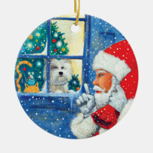 Be Quiet as a Mouse Ceramic Tree Decoration