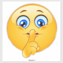 Be quiet Emoji Funny sticker