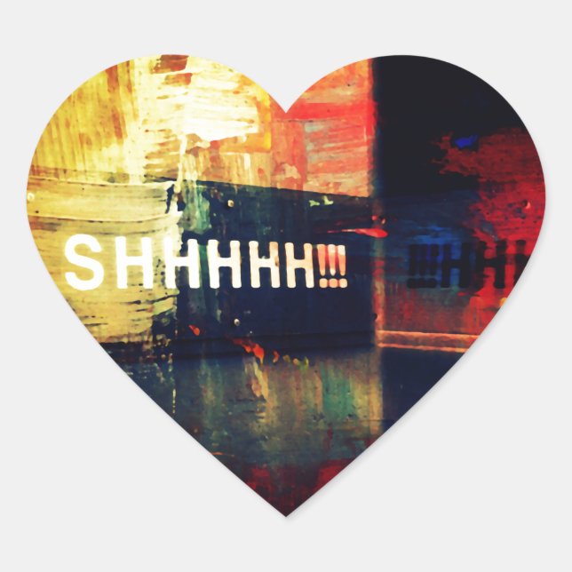 Be Quiet Heart Sticker (Front)