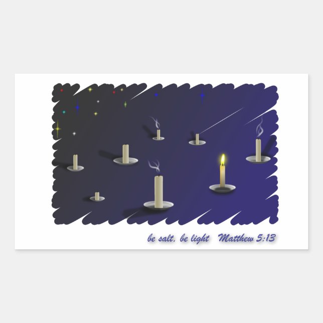 Be Salt, Be Light Rectangular Sticker (Front)