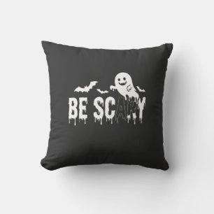 Be Scary Halloween Ghost Bat Design_1 Cushion