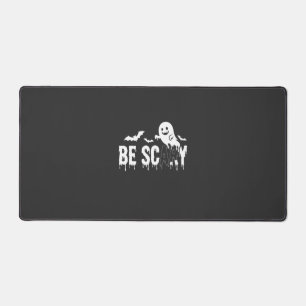 Be Scary Halloween Ghost Bat Design_1 Desk Mat