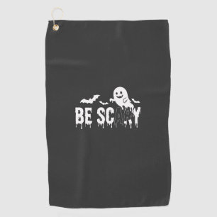 Be Scary Halloween Ghost Bat Design_1 Golf Towel