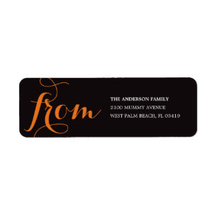 BE SCARY   HALLOWEEN RETURN ADDRESS LABELS