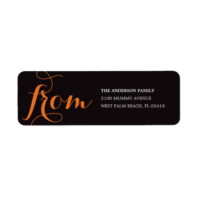 BE SCARY | HALLOWEEN RETURN ADDRESS LABELS (Front)