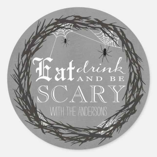 Be Scary Halloween Round Sticker (Front)