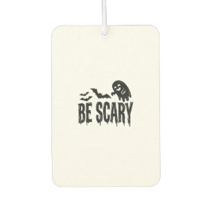 Be Scary Vintage Ghost Bat Halloween Shirt Design_ Car Air Freshener