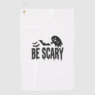 Be Scary Vintage Ghost Bat Halloween Shirt Design_ Golf Towel