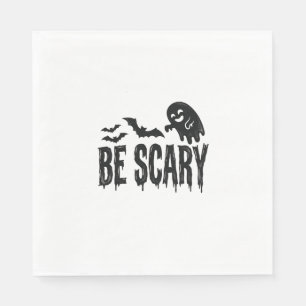 Be Scary Vintage Ghost Bat Halloween Shirt Design_ Napkin