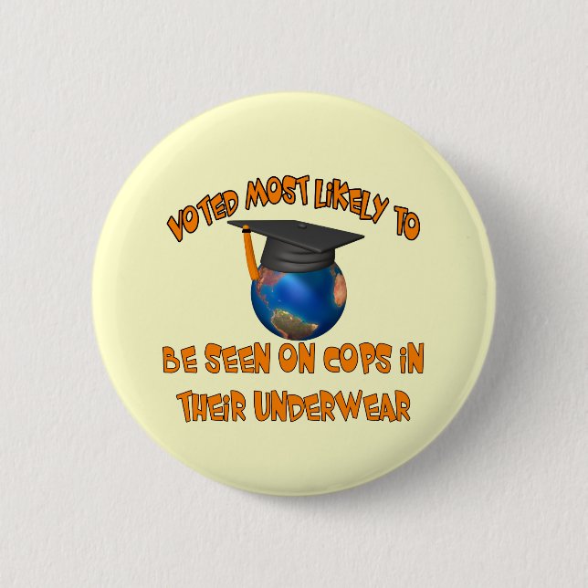 Be Seen On Cops 6 Cm Round Badge (Front)
