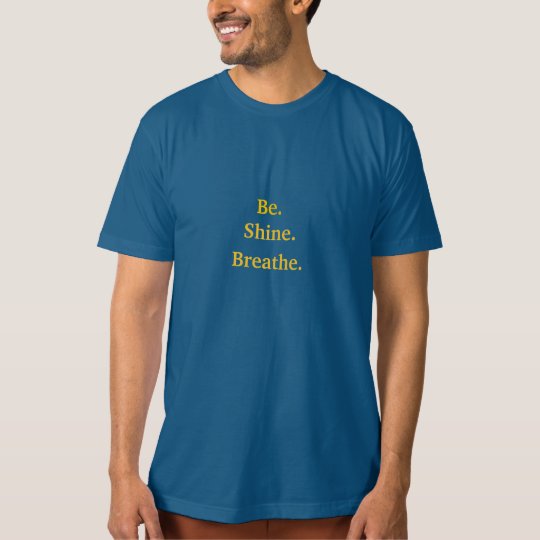 Be, Shine, Breathe - Painted Sun Men's T / Blue T-Shirt