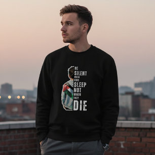 BE SILENT black t-shirt for man Sweatshirt