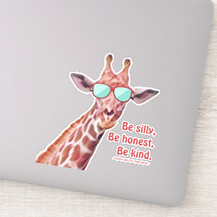 Be Silly Be Honest Be Kind Emerson Quote Giraffe 