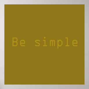 be simple poster
