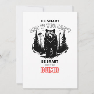 Be Smart – Bear Camping  Holiday Card