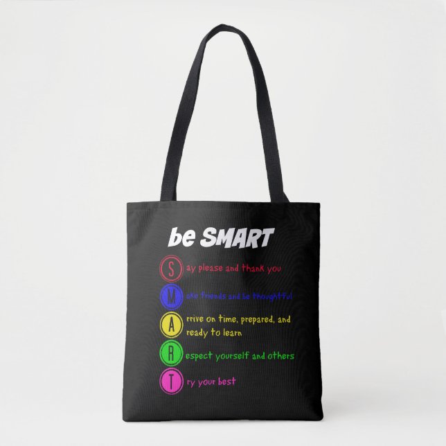 Be smart tote bag (Front)