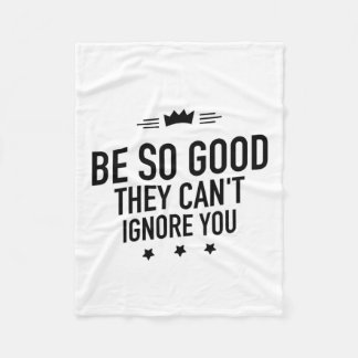 Be so good black fleece blanket