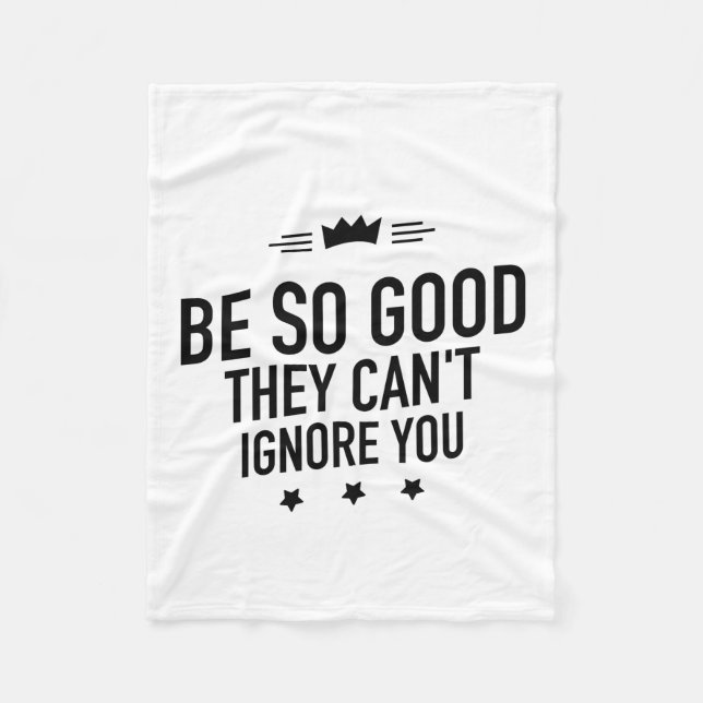 Be so good black fleece blanket (Front)