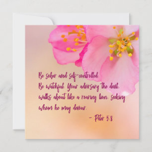 Be Sober And Self-controlled Christian Floral