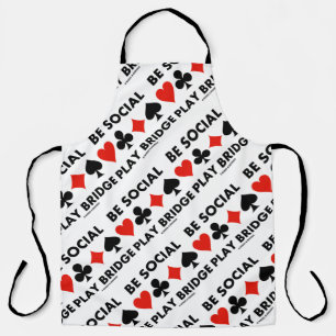 Be Social Play Bridge Four Card Suits Advice Apron