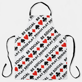 Be Social Play Bridge Four Card Suits Advice Apron