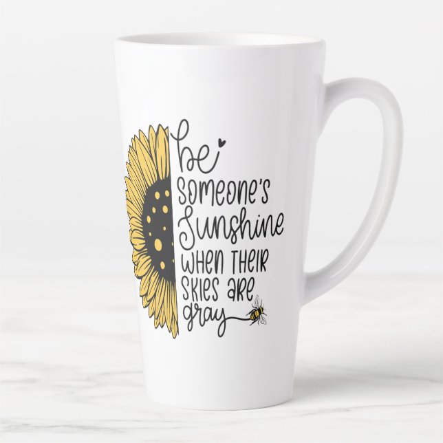 Be someone’s sunshine when their skies are grey latte mug (Right)