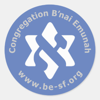 be star on blue classic round sticker