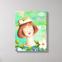 Be Still and Know Bible Verse 11x14 Canvas Print
