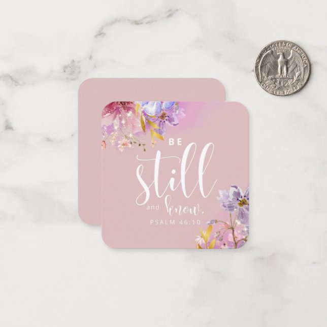 Be Still And Know - Bible Verse Card (Front/Back In Situ)