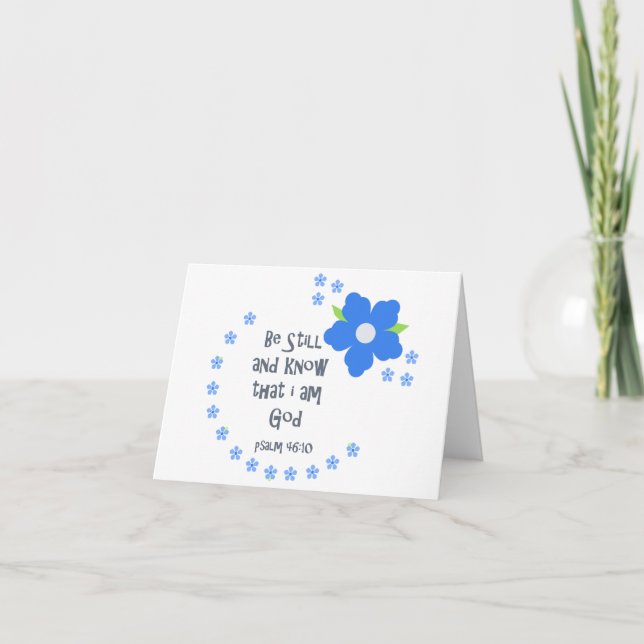 Be Still And Know Biblical Holiday Card (Front)