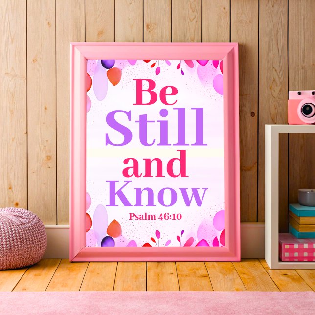 Be still and know Boho Christian Teen Girl Art Poster (Creator Uploaded)