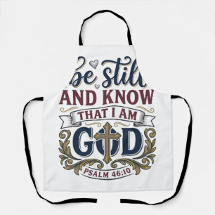 Be Still And Know Christian Psalm 460 Shirt Apron