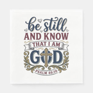 Be Still And Know Christian Psalm 460 Shirt Napkin