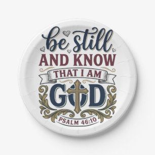 Be Still And Know Christian Psalm 460 Shirt Paper Plate