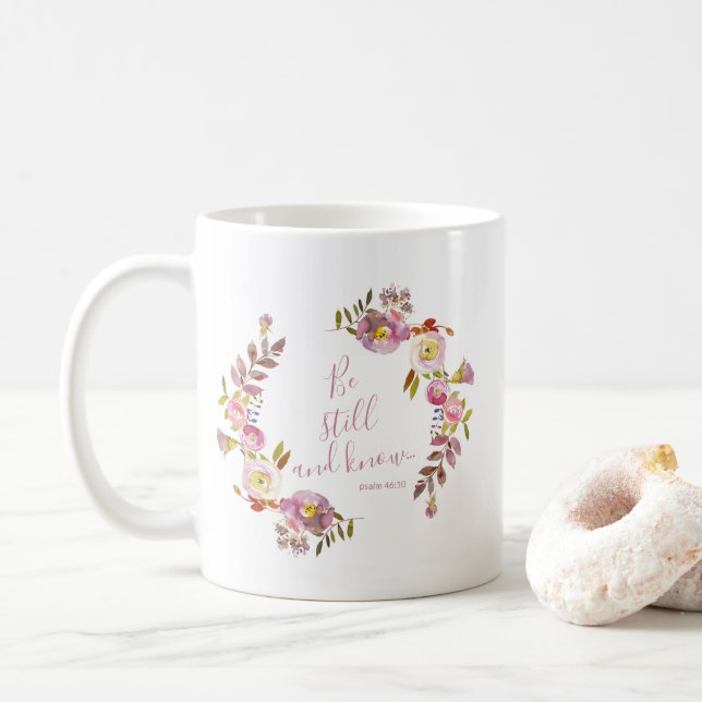 Be Still And Know Coffee Mug (With Donut)
